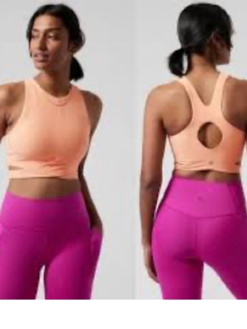 Athleta D-DD Cut Out Conscious Crop Bra Top UPF+ Powervita NWT⭐️